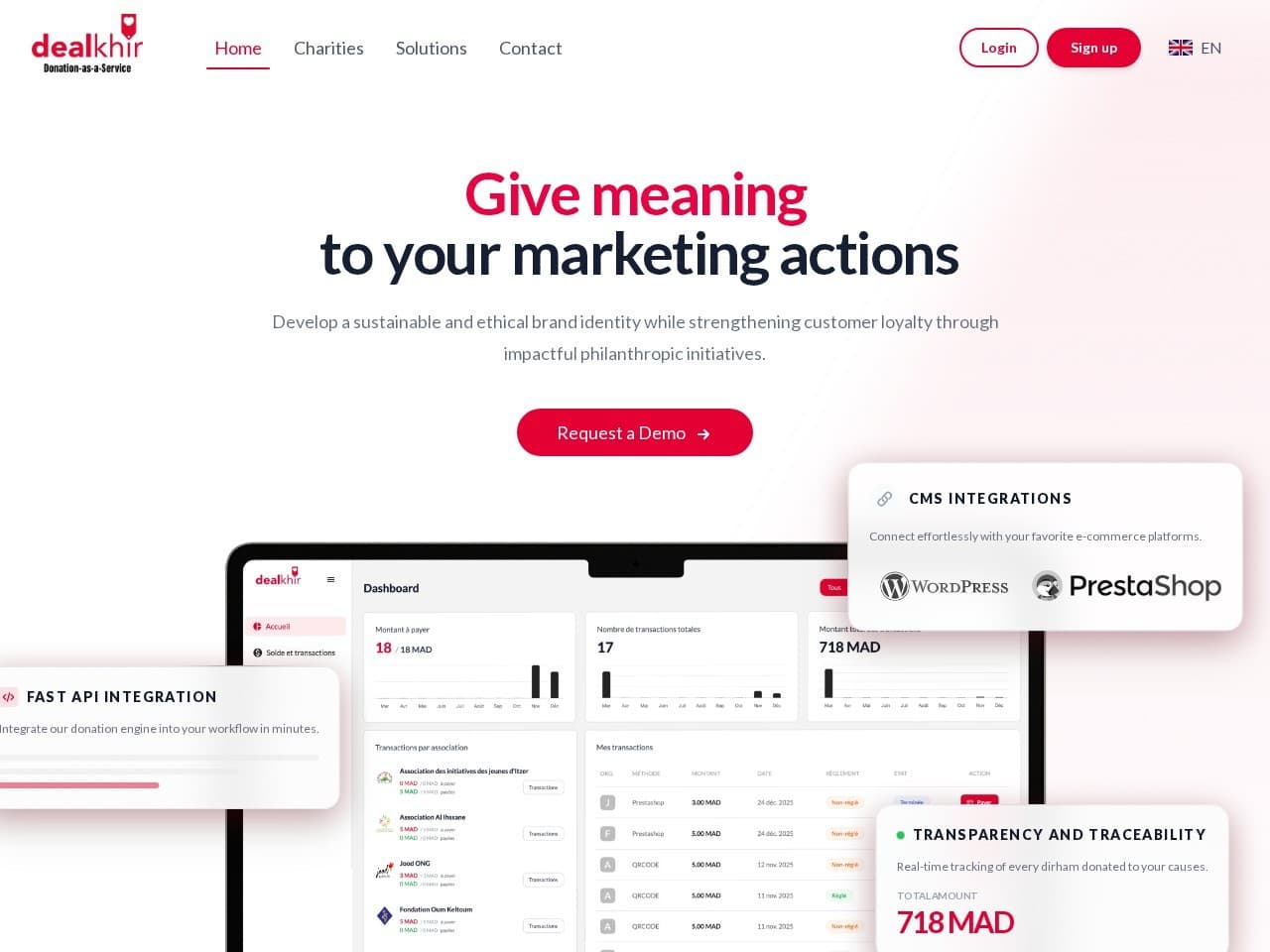 Dealkhir, capture du site en ligne