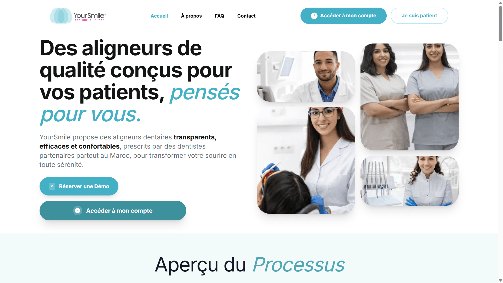 YourSmile, capture du site en ligne