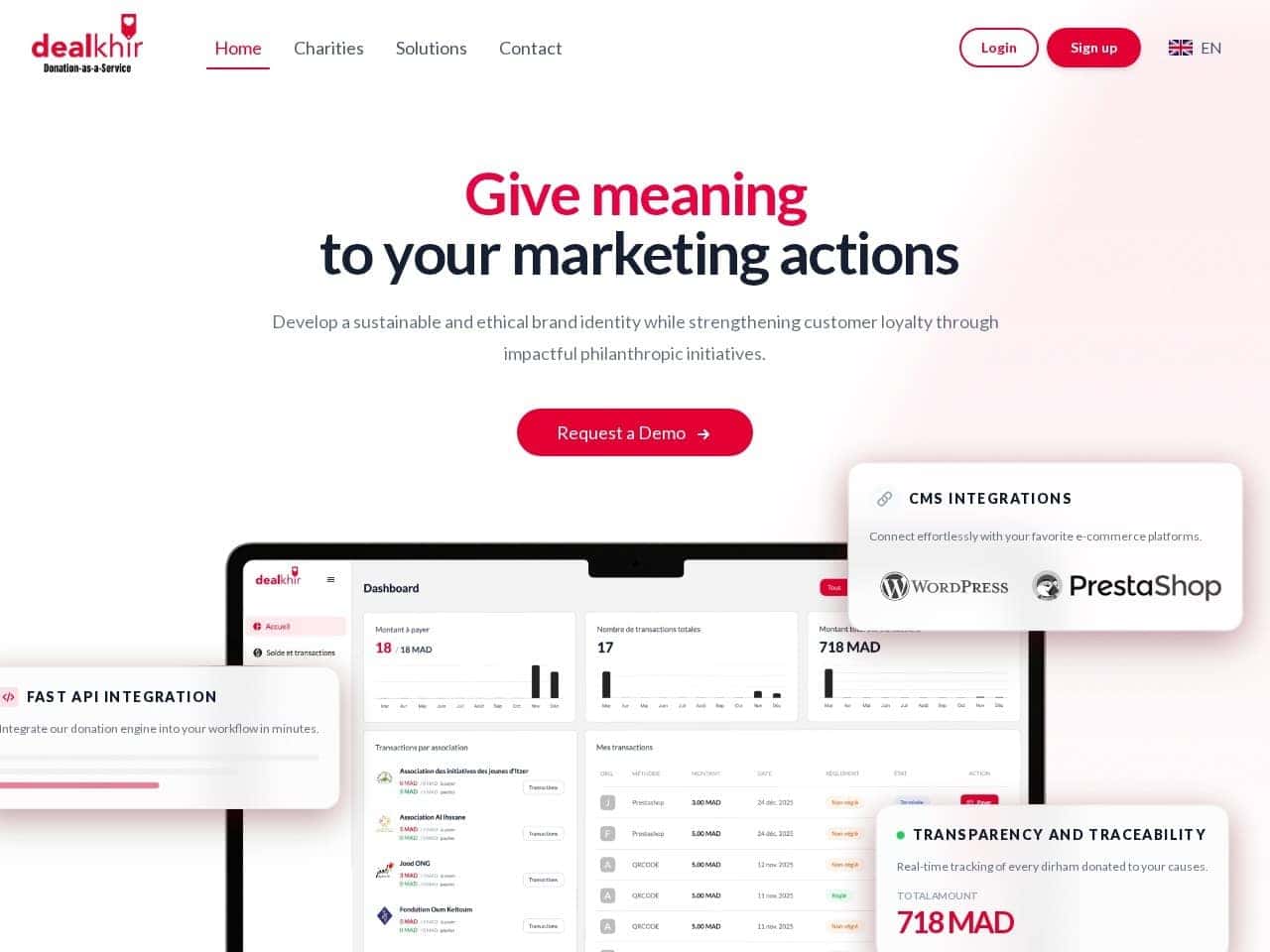 Dealkhir, capture du site en ligne