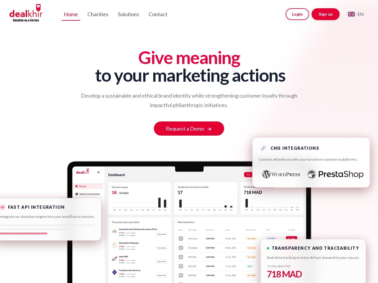 Dealkhir, capture du site en ligne